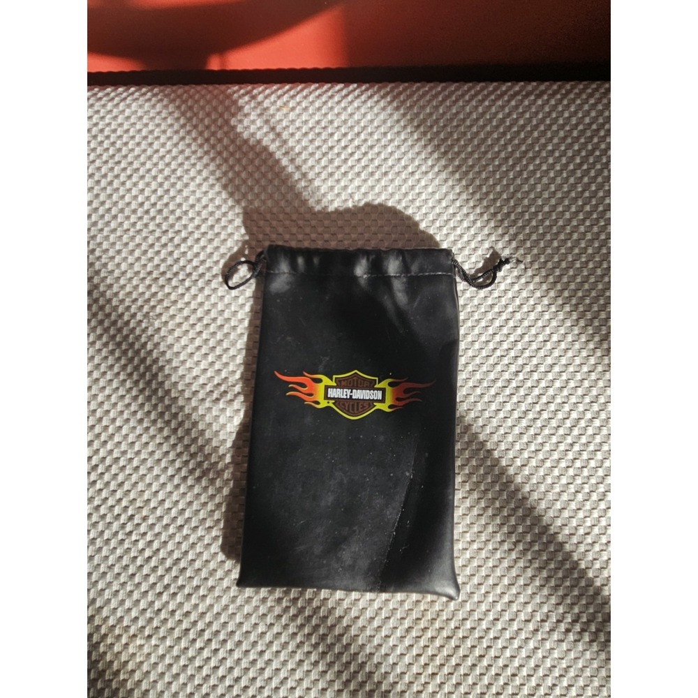 Vintage 2001 Harley-Davidson Flame Sunglasses Pouch Soft Case H-D 146DB Black